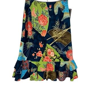 Vintage Intriguing Threads Womens Skirt Size 8 Colorful Lined Floral Made USA